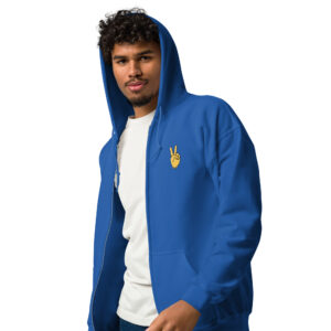 unisex full zip hooded sweatshirt