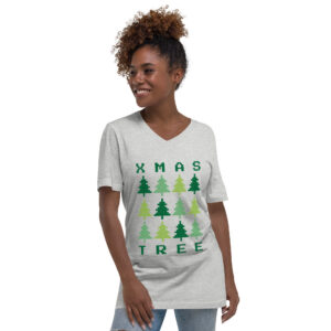 women's heavy cotton v neck t shirt